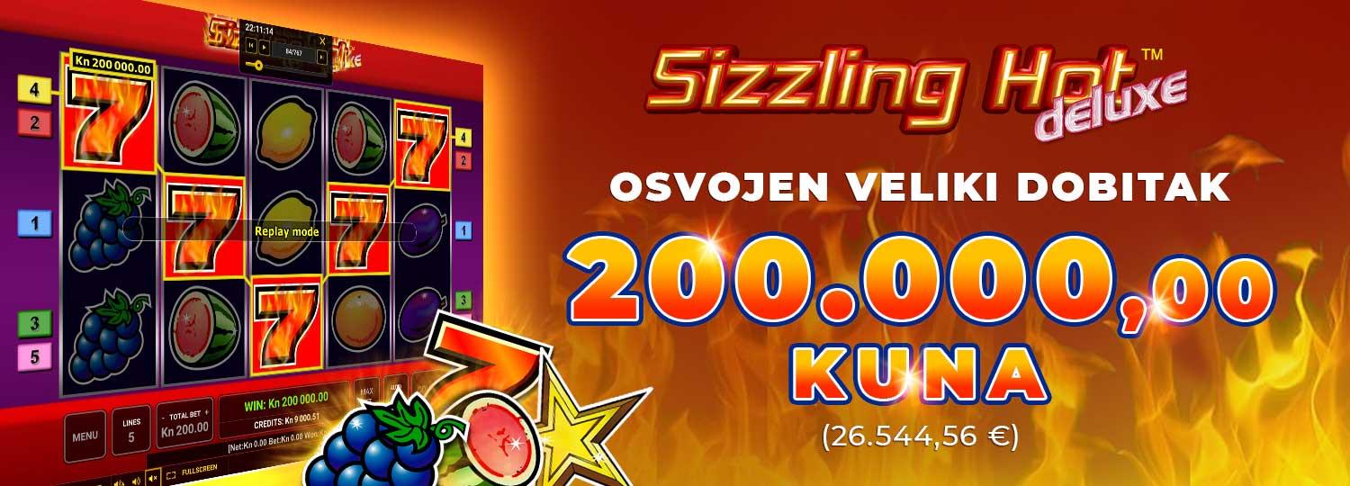 Osvojen veliki dobitak u Sizzling Hot Deluxe | Admiral online casino